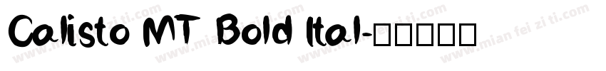 Calisto MT Bold Ital字体转换